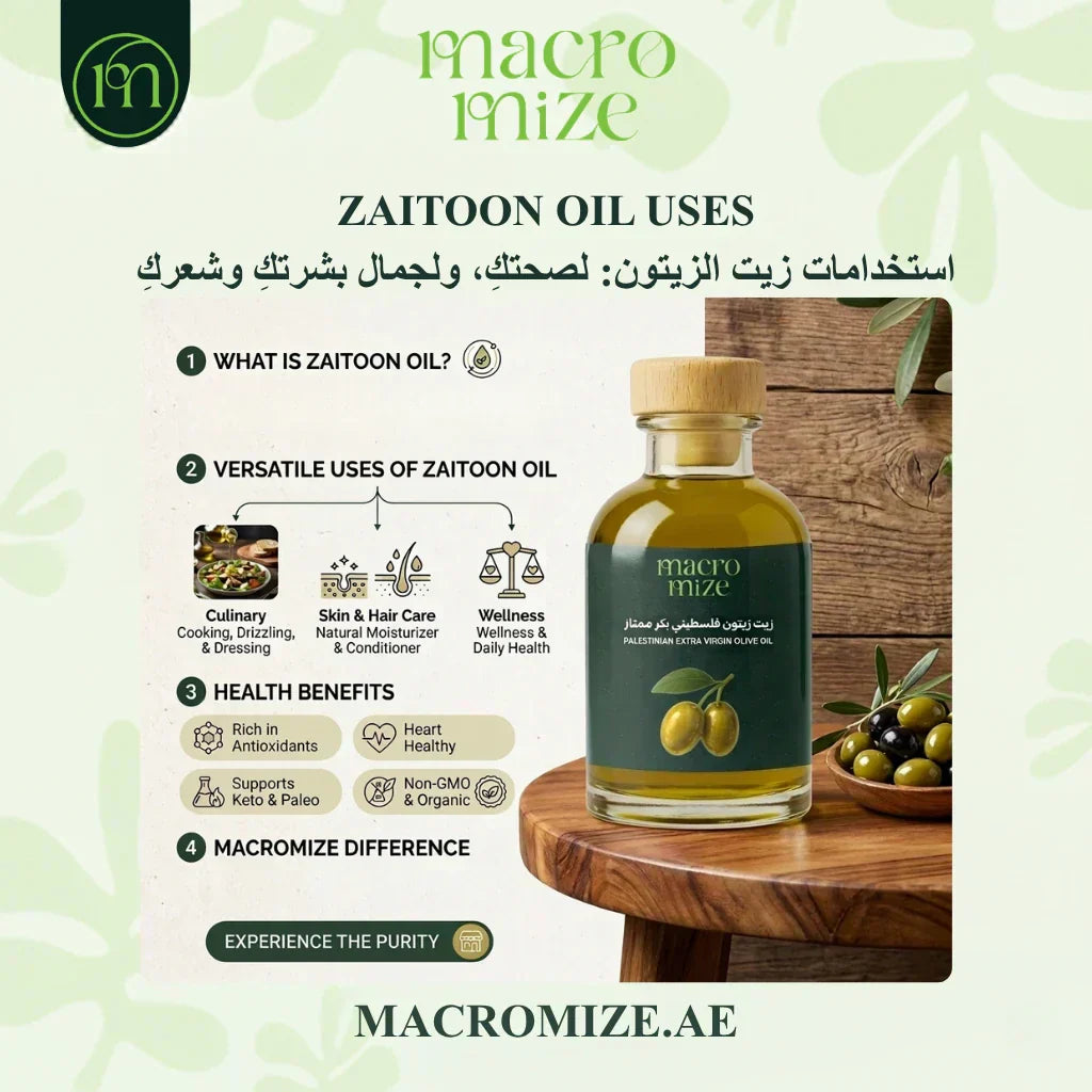 Zaitoon Oil Uses and Benefits: Emirati Guide to Extra Virgin Olive Oil